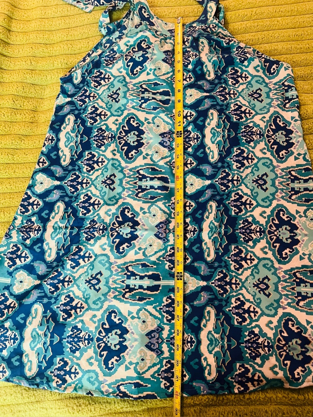 Eva Collection Santorini Greece Silk Blend Halter Shift Dress M - Picture 15 of 16
